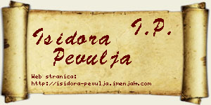Isidora Pevulja vizit kartica
